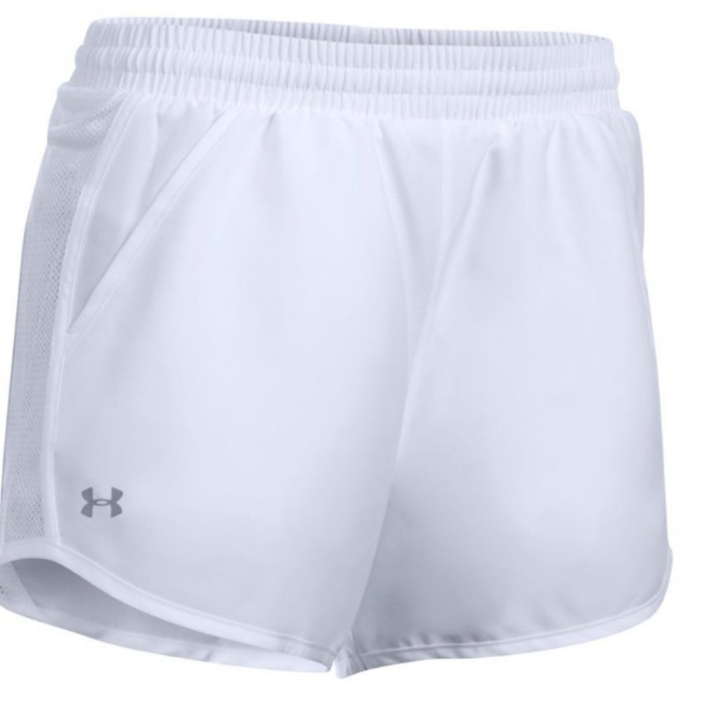 Under Armour Women's Fly By White Athletic Running Shorts 1297125